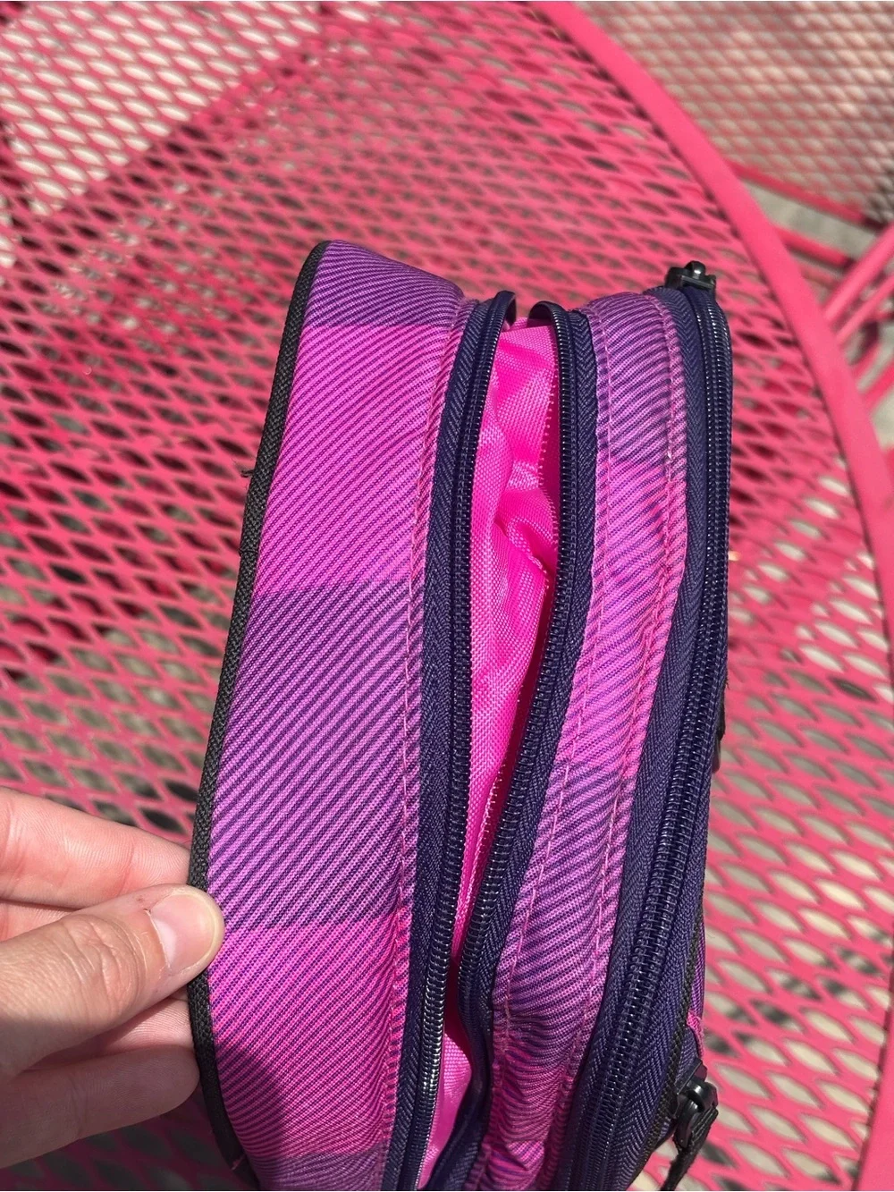 Arcticzone Pink & Purple Plaid Insulated Lunchbox